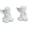 Relaxdays Lot de 2 anges funéraires résistants aux intempéries et au g...