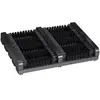 Relaxdays voetenveger - plastic borstels - antislip - hout - buiten - zwart