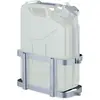 Relaxdays Support pour bidon d'essence de 10 et 20 l, verrouillable, pour voiture, moto, porte-bidon en fer, gris