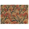 Paillasson coco, motif avec branches, 40x60 cm, tapis de porte antidérapant, intérieur, extérieur, coloré - Relaxdays