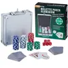 Relaxdays pokerset - 100 chips zonder waarde - 2 kaartspellen - 5 dobbelstenen - dealer-button