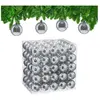 Relaxdays kerstballen set van 100 - Ø 6 cm - glanzend - kunststof - zilver