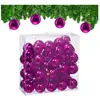 Relaxdays kerstballen set van 50 - Ø 6 cm - glanzend - kunststof - paars