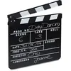 relaxdays, noir Clap de cinéma Hollywood film clapet scène inscription déco HxlxP: 26 x 30 x 30 cm