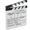 Relaxdays filmklapper - hout - 26 x 30 cm - filmklap - Hollywood decoratie - wit