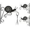 Relaxdays 3x muurhaak in set - haak voor planten - wandhaak - decoratief - slak