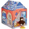 Relaxdays Speeltent politiestation - kindertent jongens - speelhuis politie - blauw-rood
