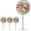 RELAXDAYS 4 x Windrad, Gartenstecker im Regenbogen Design, Kinder, für Balkon oder Terrasse, HxBxT: 73,5 x 35,5 x 15 cm, bunt