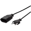 LogiLink Câble d'alimentation Euro CEE 7/16 fiche à Prise 2m Noir