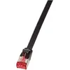 LogiLink CF2013S RJ45 Câble réseau, câble patch CAT 6 U/FTP 25.00 cm noir contacts dorés 1 pc(s)