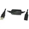 2direct LogiLink USB-kabel USB 2.0 USB-A stekker, USB-A bus 25.00 m Zwart UA0147