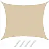 Voile d'Ombrage Perméable à l'Eau - AMANKA - Rectangulaire - Blanc - P...