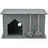 Trixie - Kattenmand - Huis Lene - Vilt - Grijs - 54X30X35 cm
