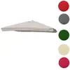 Mendler Revêtement Pour Parasol De Luxe Hwc-A96 Avec Volant, 3 X 3 M (Ø4,24 M) Polyester 3kg   Crème-Gris
