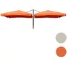Mendler Revêtement de parasol - T44 - 3x3m - Polyester - Terre cuite - 8 baleines