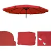 Mendler Toile Pour Parasol Meran Pro, Parasol De Marché Gastronomique Avec Volant Ø 5m, Polyester   Bordeaux