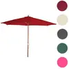 Mendler Parasol Florida, Parasol De Jardin, Parasol De Marché, Ø 3m Polyester/Bois 6kg   Anthracite