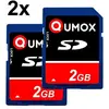 Carte mémoire SD QUMOX 2 Go pour caméra appareil photo (paquet de 2 )