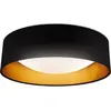 B.k.licht - Plafonnier noir doré, platine led 18W intégrée, éclairage ...