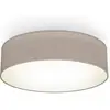 B.K.LICHT Plafonnier textile taupe 2 douilles E27 rond Ø38cm éclairage plafond salon salle à manger chambre