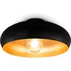 B.K.LICHT Plafonnier design rétro en noir-doré éclairage plafond salon salle à manger couloir chambre E27