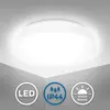 Plafonnier LED spéciale sdb - B.K.LICHT - Ø22cm - Protection contre les projections d'eau - Lumière blanche