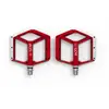 ACID Pedalen Flat A1-CB - Grote voetafdruk - 9 verstelbare pinnen - Aluminium - 370g - L115xB103xH16 mm - Rood