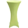 Beautissu Housse de table bistrot 80-85cm Vert clair - Mange debout - ...