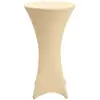 Beautissu Housse de table bistrot 80-85cm Creme - Mange debout - Deco ...