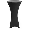 Beautissu Housse de table bistrot 80-85cm Noir - Mange debout - Deco C...
