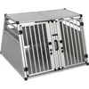 zooplus Exclusive Cage de transport double AluRide pour chien - l 97 x P 92 x H 68 cm (taille XL)