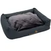 zooplus Exclusive Panier avec coussin pour chien L80 l65 H30cm gris Sleepy Time - Panier pour Chien