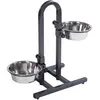 zooplus Exclusive Porte-gamelles en U, écuelles incluses 2x1,6 L - diam.:21cm - H44cm