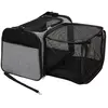 zooplus Exclusive Sac de transport Onoen avec enclos L 45 x l 26 x H 28,5 cm gris - pour chat et petit chien