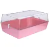 Cage TIAKI Panorama L pour rongeur - rose : L 71 x l 46 x H 31,5 cm