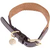 Collier Nomad Tales Bloom, caramel pour chien  - taille M : tour de cou 40 - 46 cm, l 32 mm