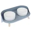 Gamelle double en céramique TIAKI pour chien et chat - capacité : 2 x ...