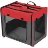 zooplus Exclusive Niche pliable First Class Basic taille M l 46 x P 61 x H 53,5 cm, rouge/gris - pour chien