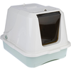 Maison de toilette kooa en éco-plastique pour chat blanc/menthe