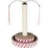 Tronc à griffer TIAKI Multitoy 4 en 1 pour chat - L 40 x l 40 x H 62 c...