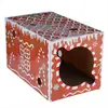 Tunnel à griffer TIAKI Pain d’épices pour chat - L 50 x l 30 x H 30 cm
