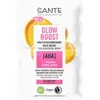 Sante Naturkosmetik Glow Boost Masque doré avec Aha, hyaluronique et extrait d'algues