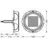 LEDVANCE Endura Style Round Wall Lampe d'extérieur 1,2 W, 60 lm, gris ...