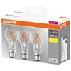 OSRAM Boite de 3 Ampoules LED standard filament 7W B22 - Blanc chaud