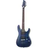 Schecter C-1 Platinum See Thru Midnight Blue Satin elektrische gitaar
