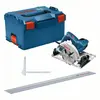 Scie circulaire gks 55 1350 w Bosch avec gce + Rail 140 cm - l-boxx - 0615990M91