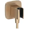 Hansgrohe Fixfit Coude de raccordement avec support, bronze brossé 268...