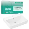 Hansgrohe Xanuia Q - Wastafel 60x48 cm, met overloop, kraangat, wit 60...