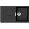 Evier 1 cuve avec égoutoir 840 HANSGROHE S52 synthèse noir