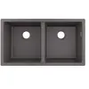 Evier sous plan - HANSGROHE - 370/370 - SilicaTec - 2 cuves - Gris pie...